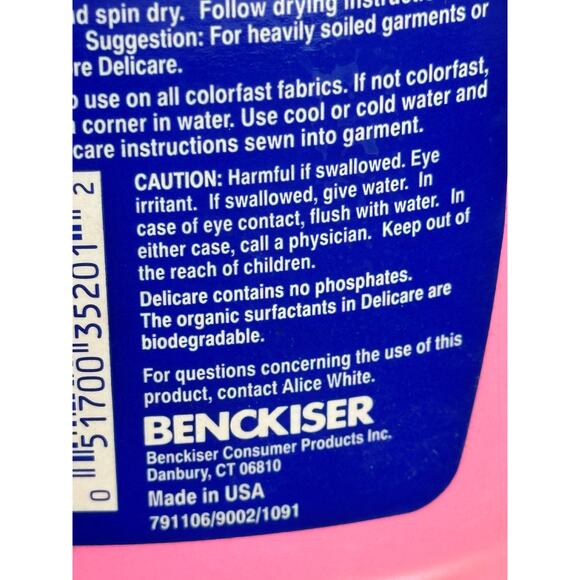 VTG NOS Delicare Cold Water Wash for all Fine Washables; 16 oz; PROP - Picture 4 of 6